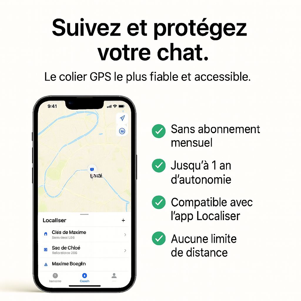 KALYMA Félis- Collier GPS Intelligent pour Chat