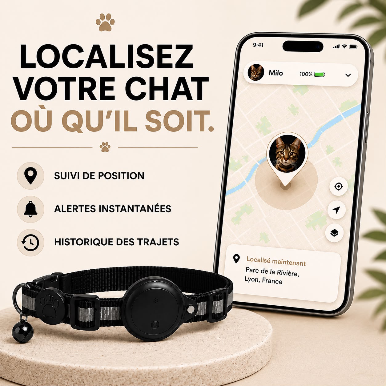 Félis- Collier Intelligent pour Chat